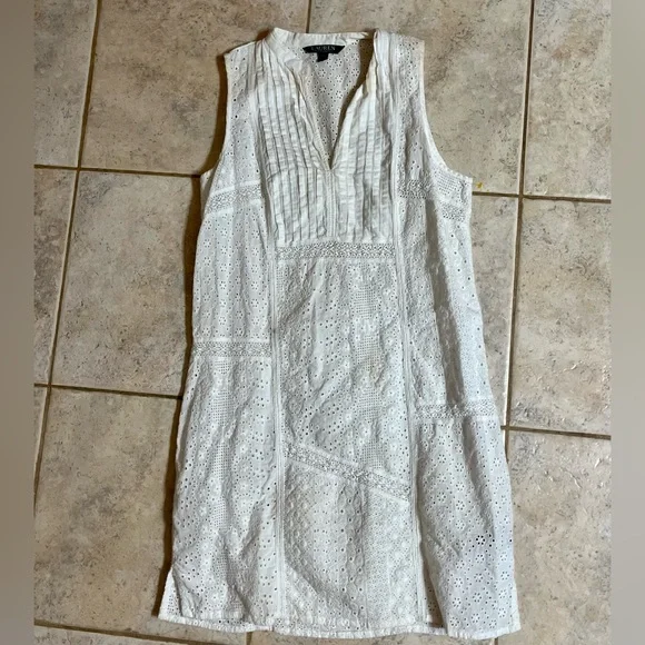 Ralph Lauren | Dresses | Ralph Lauren Eyelet Mini Dress Sz 4 | Poshmark